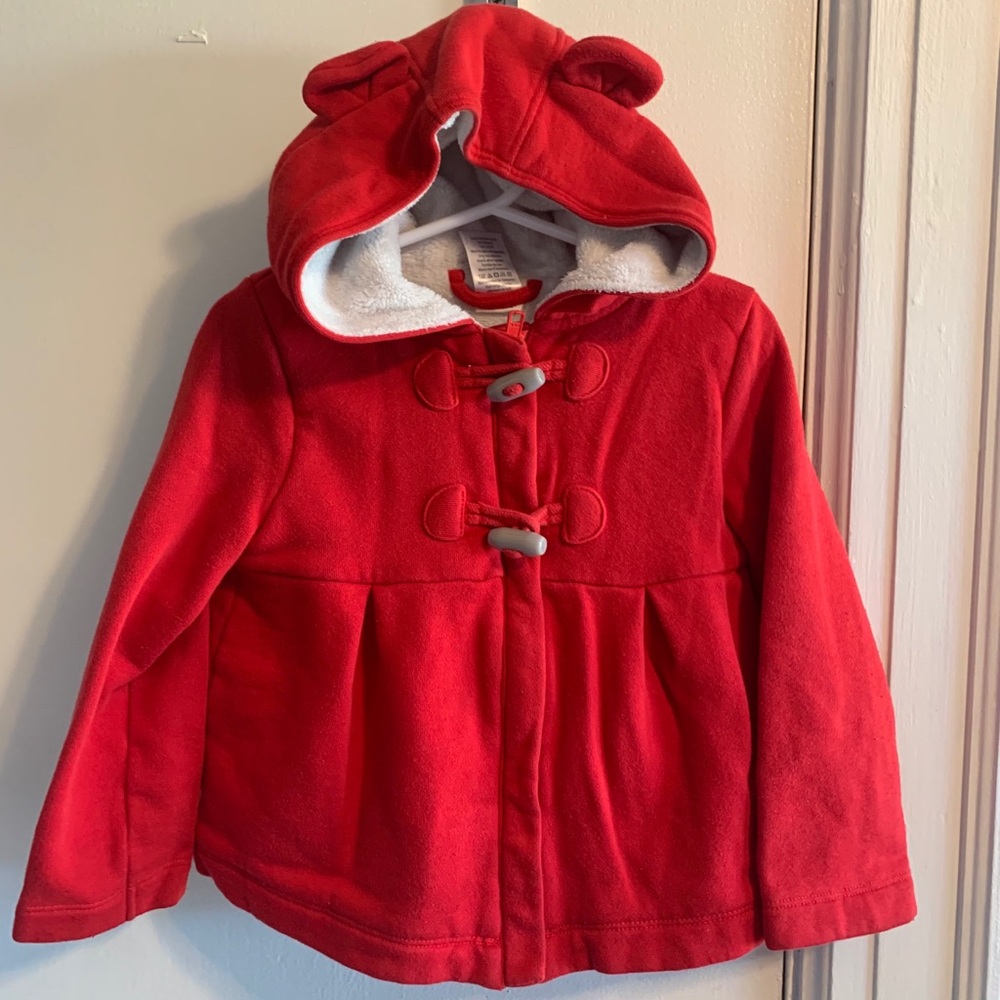 Gymboree Red Bear Peacoat Faux Sherpa 2T-3T